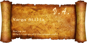 Varga Atilla névjegykártya